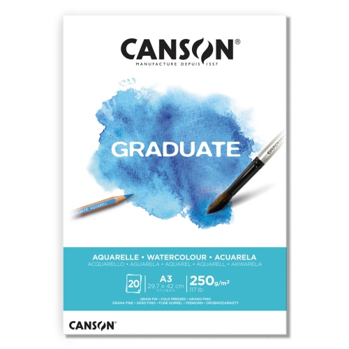 Beula Arkitec: Block 250gr Graduate Aquarelle Canson A3