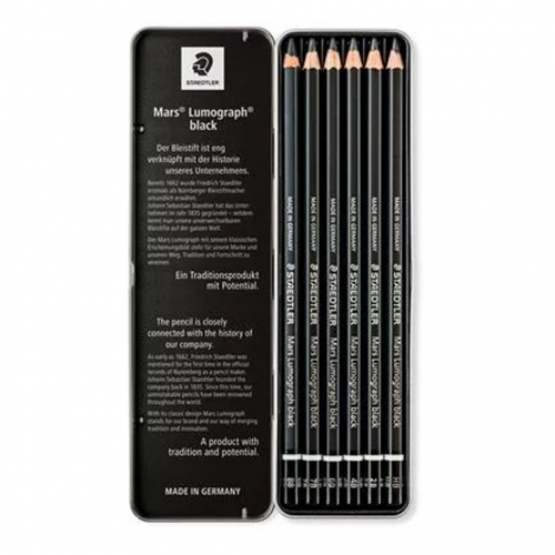 Beula Arkitec: Set x 6 Lápices Mars Lumograph Black Staedtler