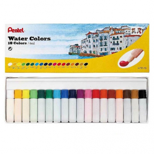 Beula Arkitec: Set x 18 Water colors tubo 6ml Pentel