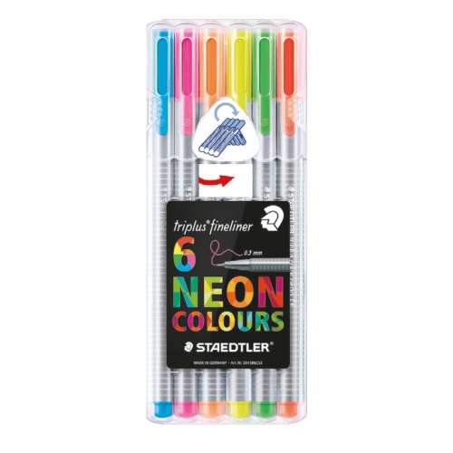 Beula Arkitec: Set x 6 Triplus Fineliner Neón Staedtler