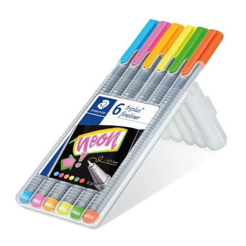 Beula Arkitec: Set x 6 Triplus Fineliner Neón Staedtler