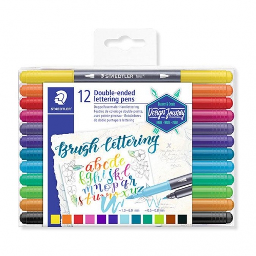 Beula Arkitec: Set x 12 Marcadores Brush Lettering Staedtler