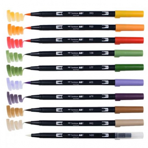 Beula Arkitec: Set x 10 Marcadores Dual Brush Colores Secundarios