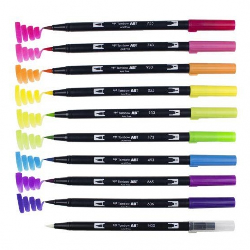 Beula Arkitec: Set x 10 Marcadores Dual Brush Colores Vivos