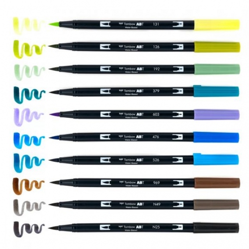Beula Arkitec: Set x 10 Marcadores Dual Brush Colores Paisaje