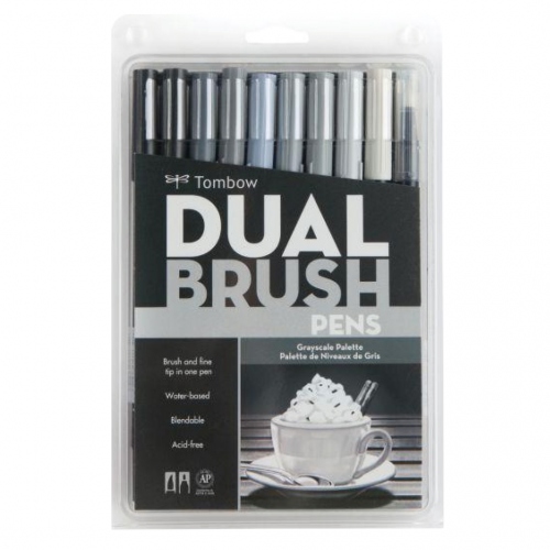 Beula Arkitec: Set x 10 Marcadores Dual Brush Colores Gris