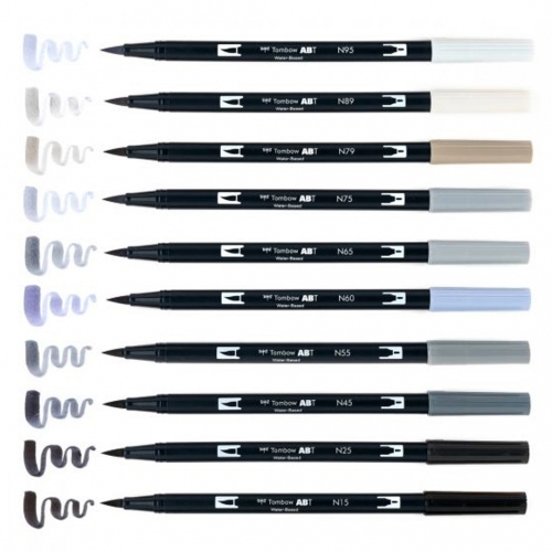 Beula Arkitec: Set x 10 Marcadores Dual Brush Colores Gris