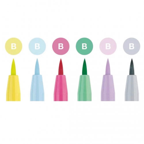 Beula Arkitec: Set x 6 Marcadores Pitt Colores Pastel