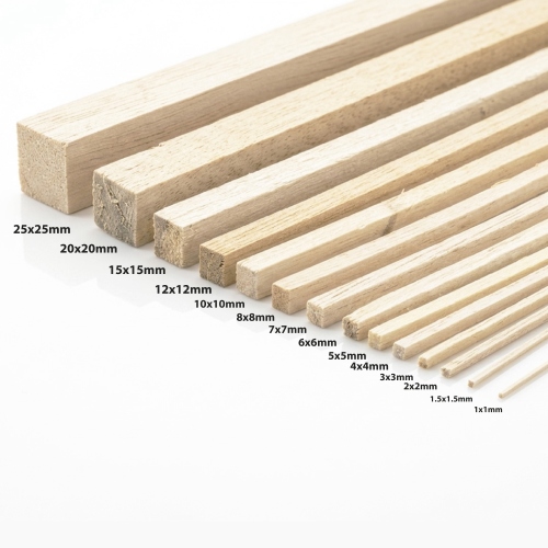 Beula Arkitec: Varillas Cuadradas de Madera Balsa