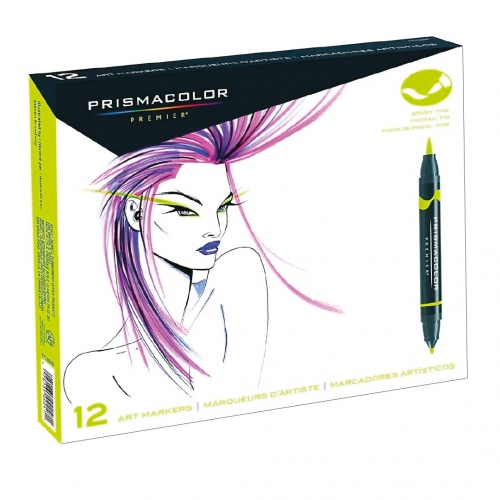 Beula Arkitec: Caja x 12 Marcadores Prismacolor Artísticos Punta Pincel / Fino