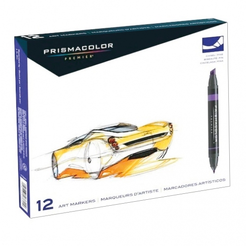 Beula Arkitec: Caja x 12 Marcadores Prismacolor Artísticos Punta Biselada / Fino