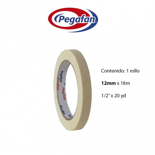 Beula Arkitec: Cinta Masking tape Escolar Pegafan 12mm x 18mt