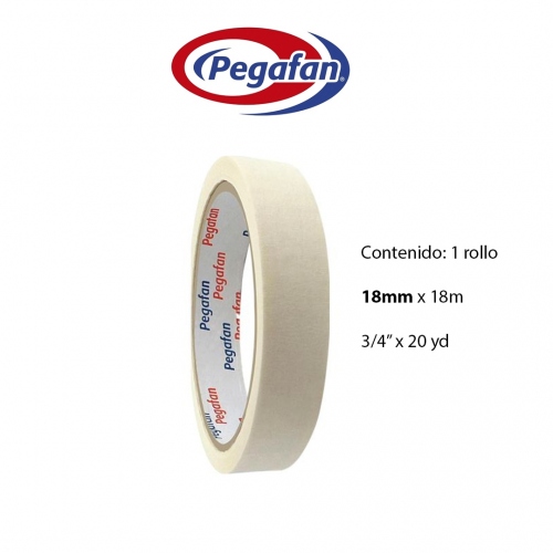 Beula Arkitec: Cinta Masking tape Escolar Pegafan 18mm x 18mt