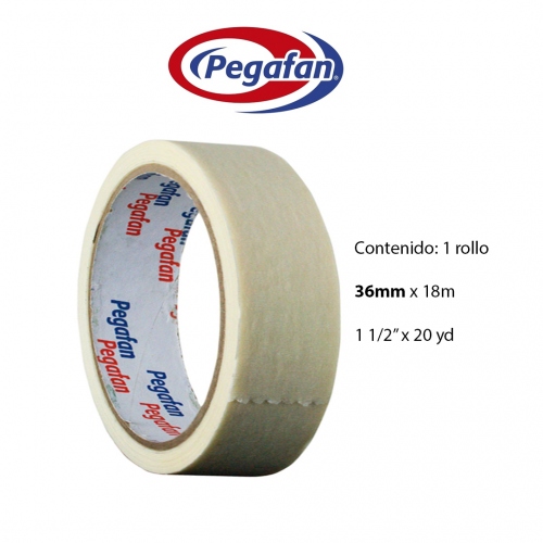 Beula Arkitec: Cinta Masking tape Escolar Pegafan 36mm x 18mt