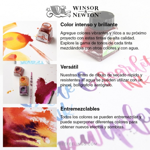 Beula Arkitec: Tinta China ink de Colores 14ml Winsor & Newton