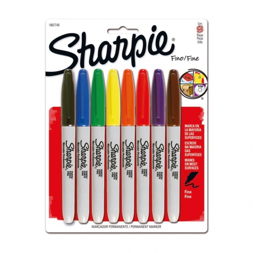 Beula Arkitec: Marcadores Sharpie x 8 Colores Básicos