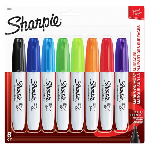 Beula Arkitec: Marcadores Sharpie x 8 pcs Chisel Tip Colores Surtidos