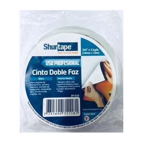 Beula Arkitec: Cinta Doble Faz Shurtape 18mm x 10m