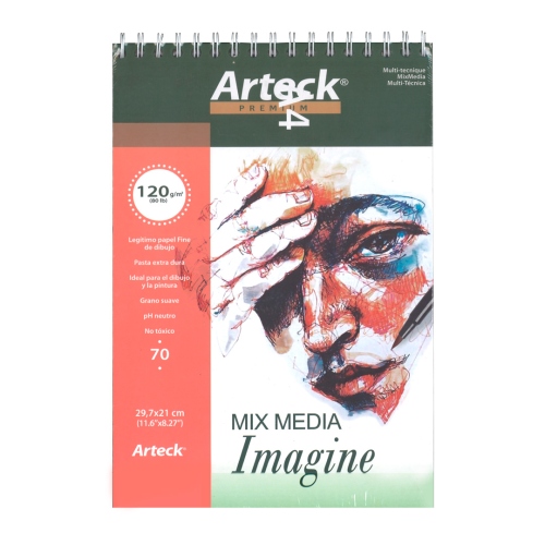 Beula Arkitec: Block Arteck Mix Media Imagine 120gr A4