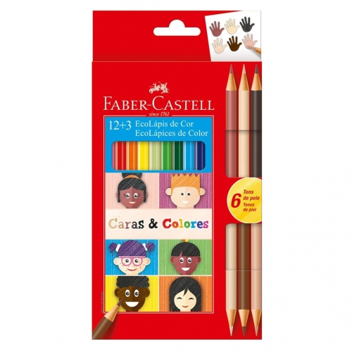 Beula Arkitec: Set x 12 + 3 Ecolápices largos Caritas