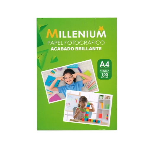 Beula Arkitec: Papel Fotográfico Millenium A4 180gr x Unidad