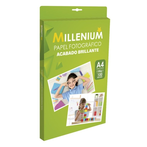 Beula Arkitec: Papel Fotográfico Millenium A4 180gr Pqte x 100 hojas