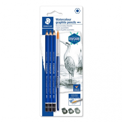 Beula Arkitec: Set de Lápices de Grafito Acuarelable + pincel