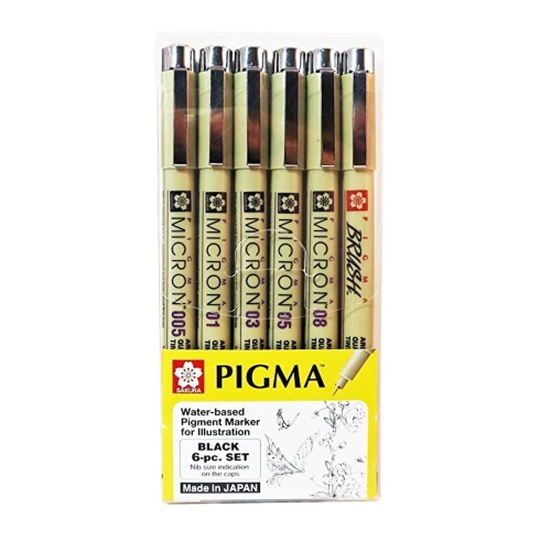 Beula Arkitec: Estilógrafos Pigma Micrón Set x 6