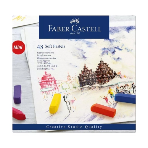 Beula Arkitec: Set x 48 Mini Tizas Soft Pastel Faber-Castell