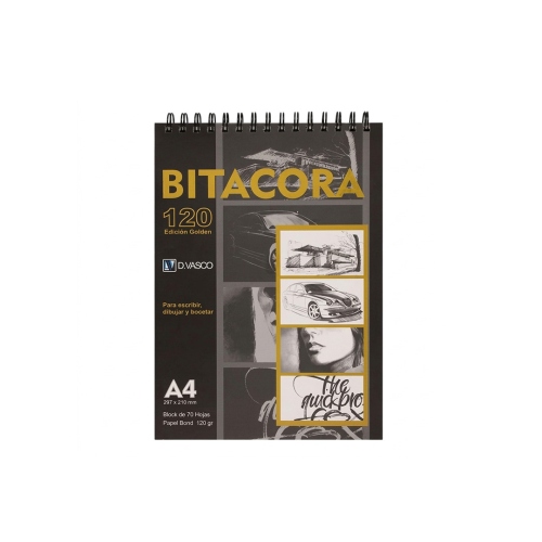 Beula Arkitec: Bitácora Anillado D.Vasco Golden 120gr A4