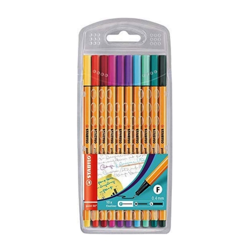 Beula Arkitec: Set x 10 Fineliner Point 88 Colores Fancy Stabilo