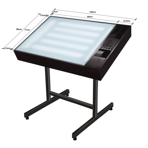 Beula Arkitec: Mesa de Dibujo 100 x 80cm con Luces y Espacios