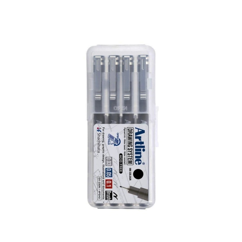 Beula Arkitec: Estuche x 4 Estilógrafos Artline Finos