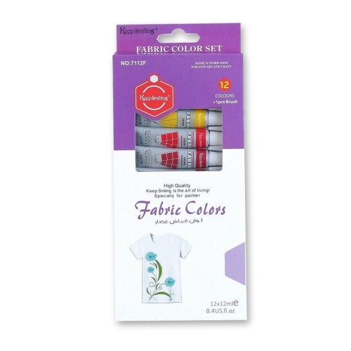 Beula Arkitec: Set x 12 tubos Pintura para Tela Keep Smiling