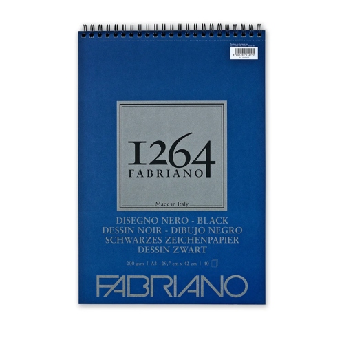 Beula Arkitec: Block 200gr Fabriano 1264 black drawing A3