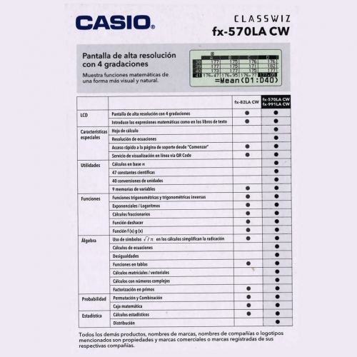 Beula Arkitec: Calculadora Casio fx-570LACW