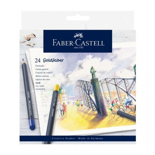 Beula Arkitec: Set x 24 Lápices de Colores Permanentes Goldfaber Caja
