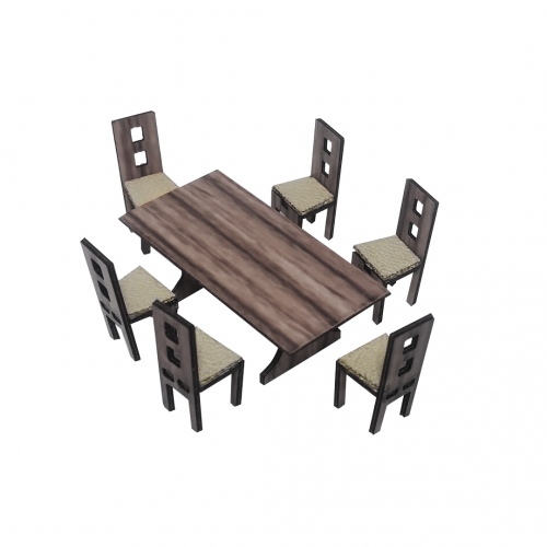 Beula Arkitec: Juego de Comedor #4 Mesa Rectangular Esc 1:50