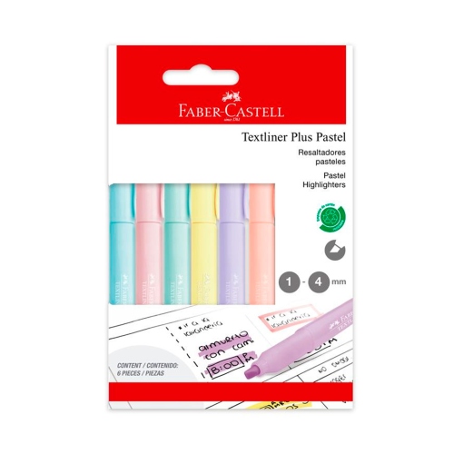 Beula Arkitec: Resaltadores Textliner Plus x 6 colores Pastel