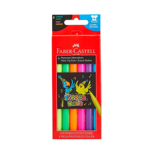 Beula Arkitec: Marcador Fiesta 45 estuche de cartón x 6 colores Neon
