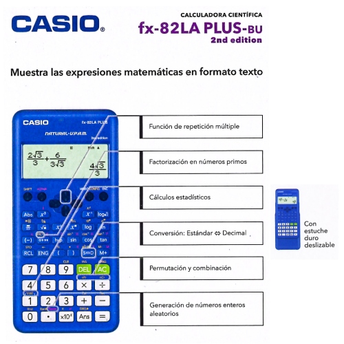 Beula Arkitec: Calculadora Casio fx-82 LA PLUS 2nd Edition Azul