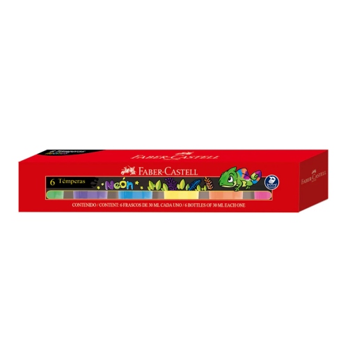 Beula Arkitec: Estuche x 6 Témperas Néon 30ml Faber Castell