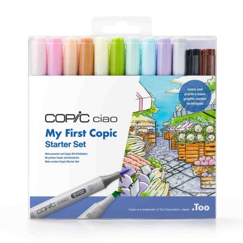 Beula Arkitec: Set de Inicio Marcador Copic Ciao x 12 Colores