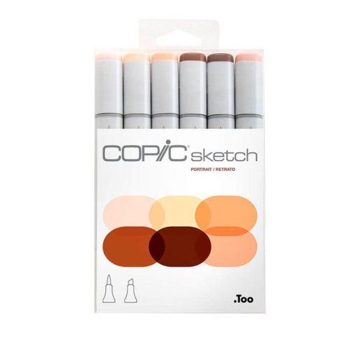 Beula Arkitec: Marcadores Copic Sketch x 6 ColoresRetrato