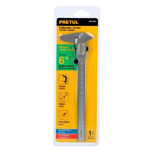 Beula Arkitec: Calibrador Vernier de 6Pulg Pretul