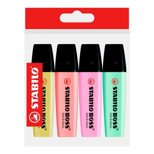 Beula Arkitec: Resaltadores Boss x 4 Desket Pastel Stabilo