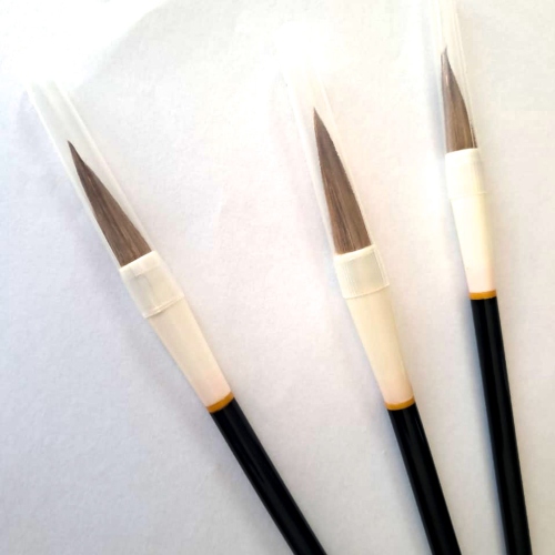 Beula Arkitec: Pinceles Bambú Chinos Mango Negro Set x 3