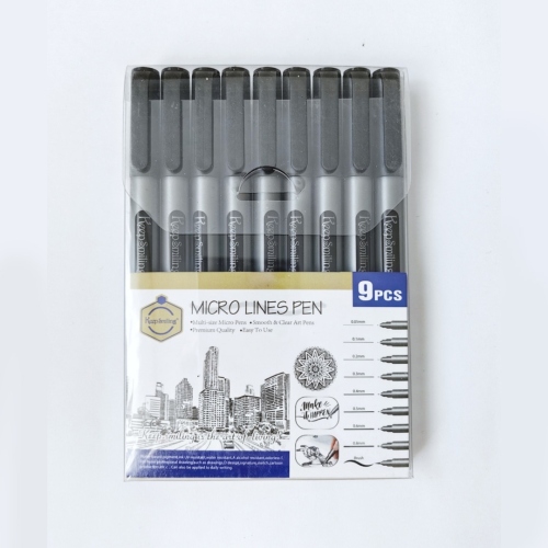 Beula Arkitec: Estilógrafo Keeo Smiling Micro Lines Pen Set x 9