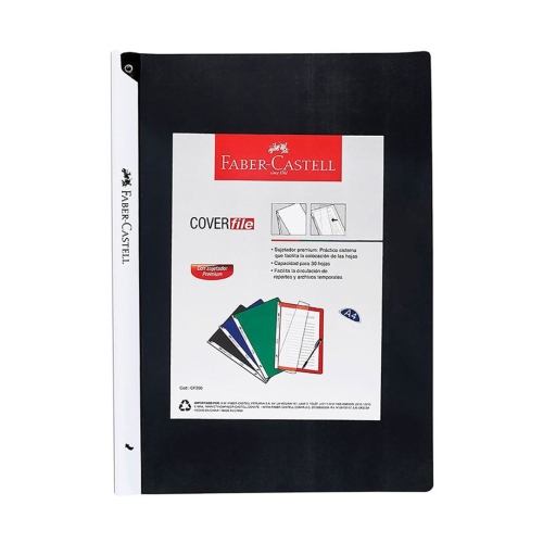 Beula Arkitec: Sujetador de Documentos Cover file Negro Faber-Castell