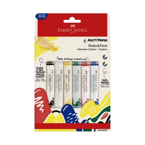 Beula Arkitec: Marcadores Colores Faber Castell Multimark Shake & Paint Set x 6 Colores Faber Castell